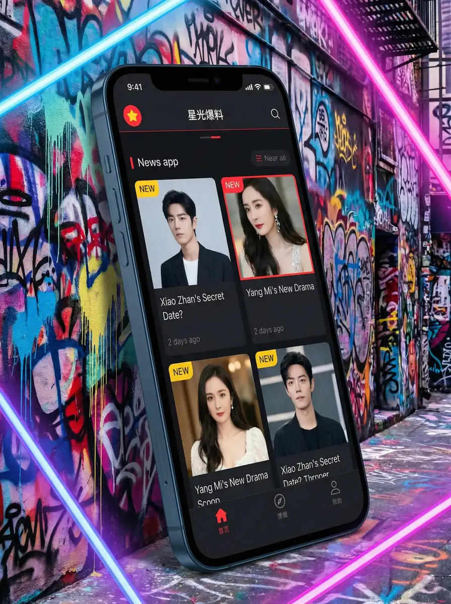 骆冰银传 APP界面展示 - 掌上吃瓜神器